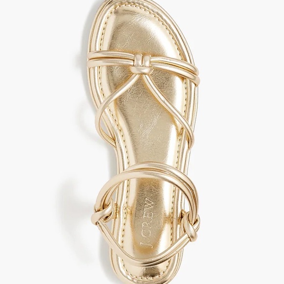 J. Crew Shoes - J. Crew Metallic Gold Strappy Leather Sandals